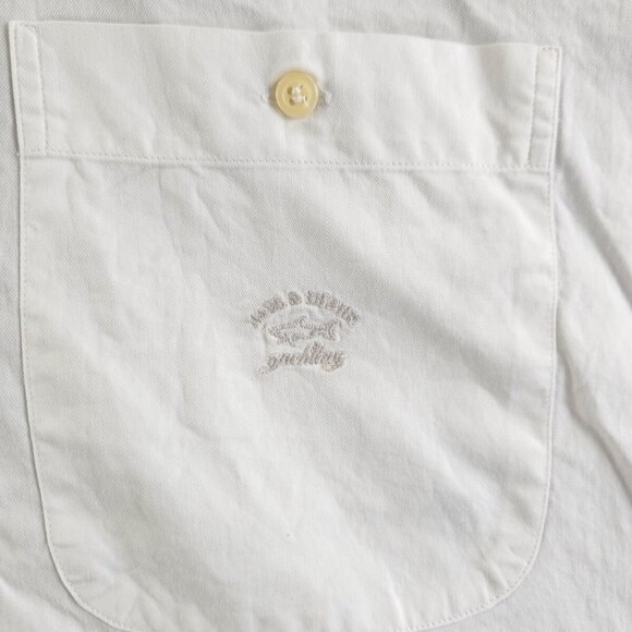 VTG Paul & Shark Yachting Men 16/41 White Long Sleeve Button Up Shirt Italy Made - Picture 8 of 16